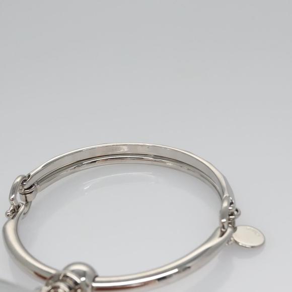 Chloe Nile Hand Bag Enamel Leather 2way Silver Brown Auth 101064 - Picture 14 of 16